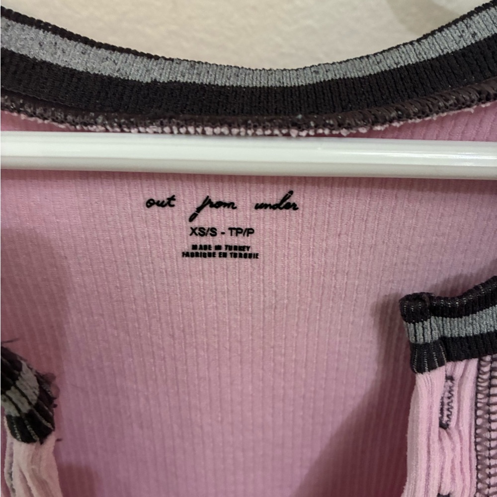 Out from under Pink Ribbed Top - Picture 2 of 3